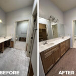Before and after bathroom restoration and reconstruction in Tucson by Better Way Services