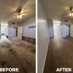 Before and after master bedroom restoration and reconstruction in Tucson by Better Way Services